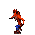 A gif of Crash Bandicoot running.